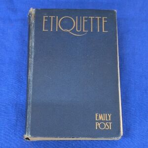 1927 Edition Etiquette by Emily Post Hardcover Book